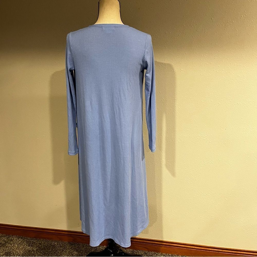 LuLaRoe‎ pale blue Long sleeve cardigan / duster with pockets - Picture 7 of 12